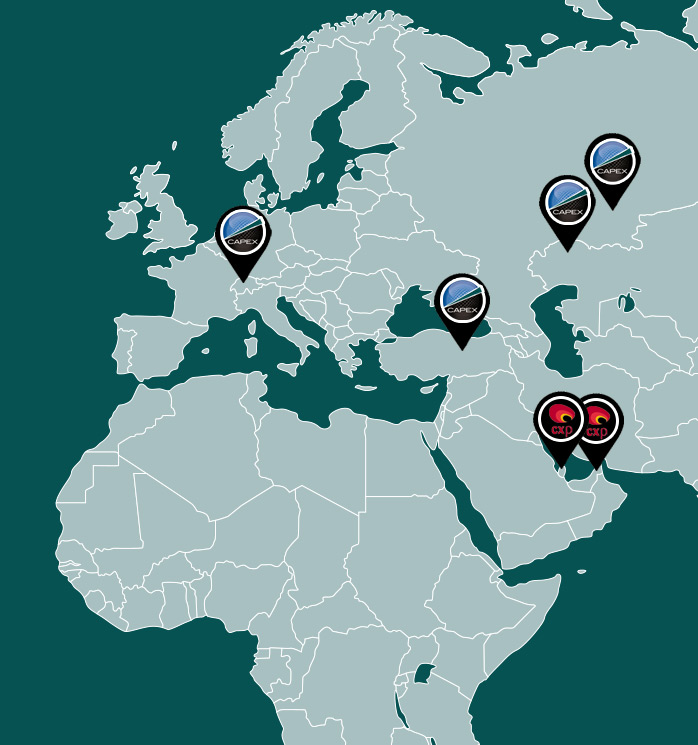 Mappa sedi Capex Eingineering AG e Contaxpatner